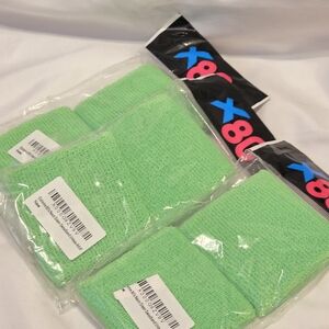 NWT 3 Packs Neon Green Wristbands SweatBands Unisex